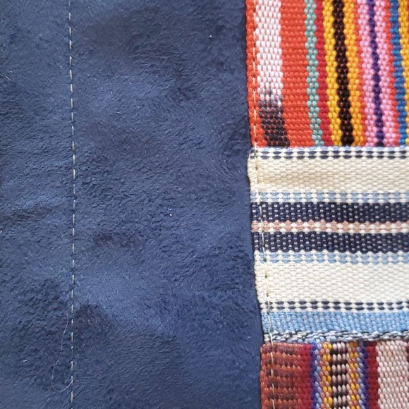 Guatemalan patchwork Suede shoulder bag - Picture 2 of 7